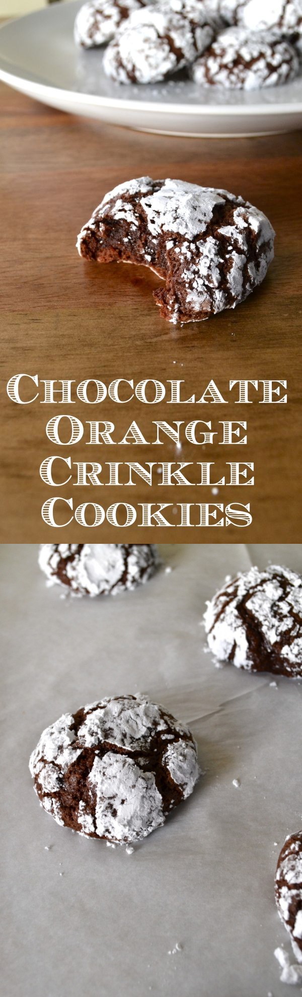 Chocolate Orange Crinkle Cookies