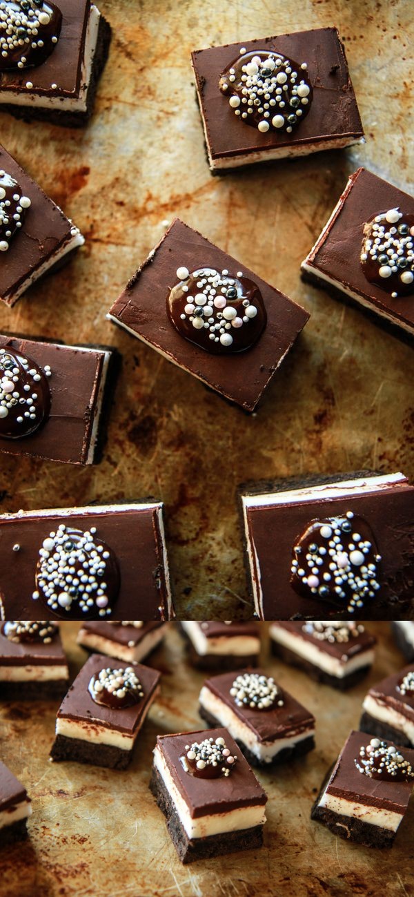 Chocolate Peppermint Patty Sugar Cookie Bars- Vegan and Gluten Free