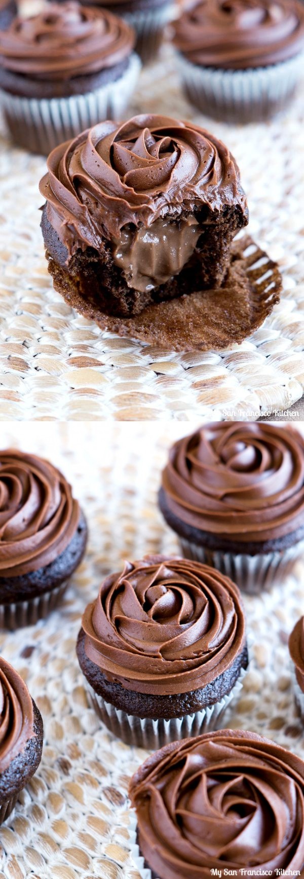 Chocolate Pudding Filled Cupcakes