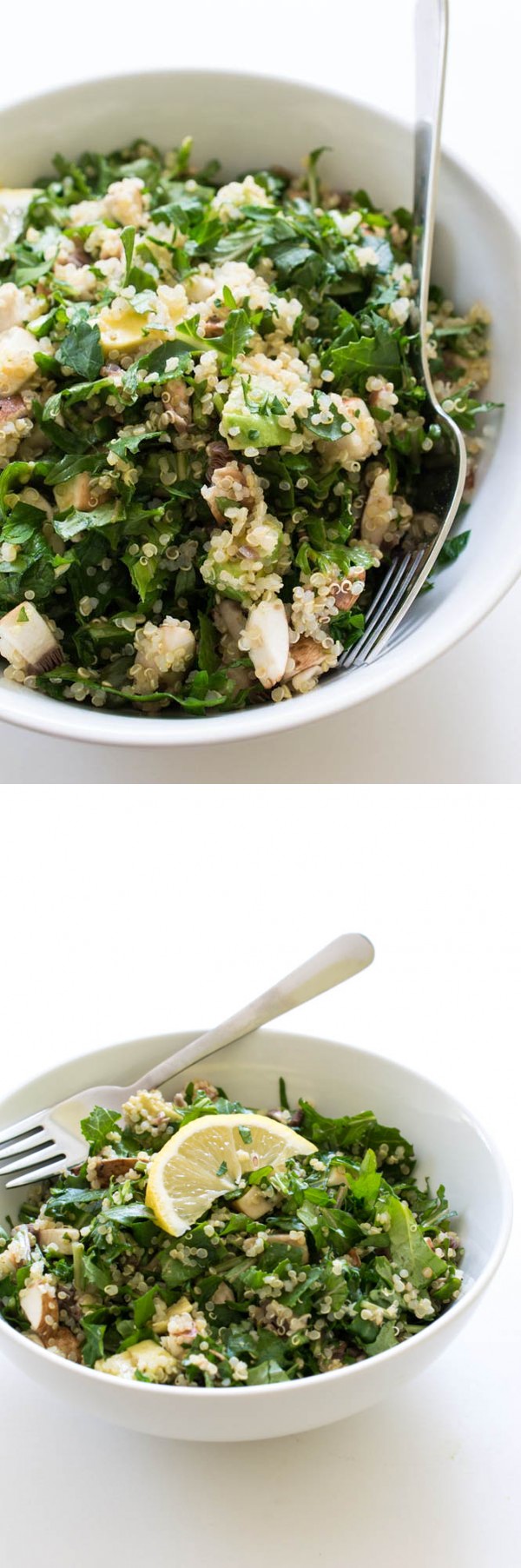 Chopped Kale Quinoa and Avocado Salad