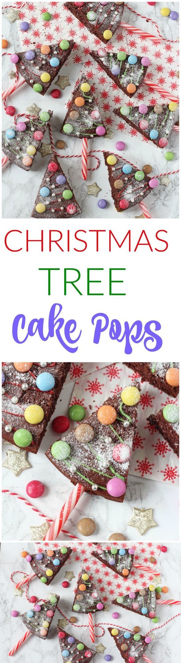 Christmas Tree Chocolate Cake Pops