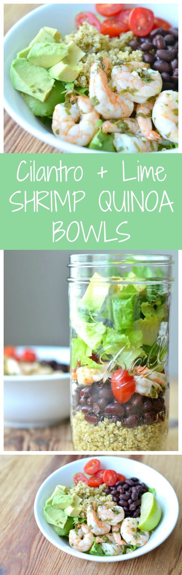 Cilantro Lime Shrimp Quinoa Bowls