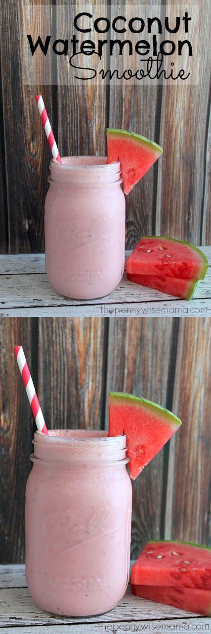 Coconut Watermelon Smoothie with Silk Almond Milk