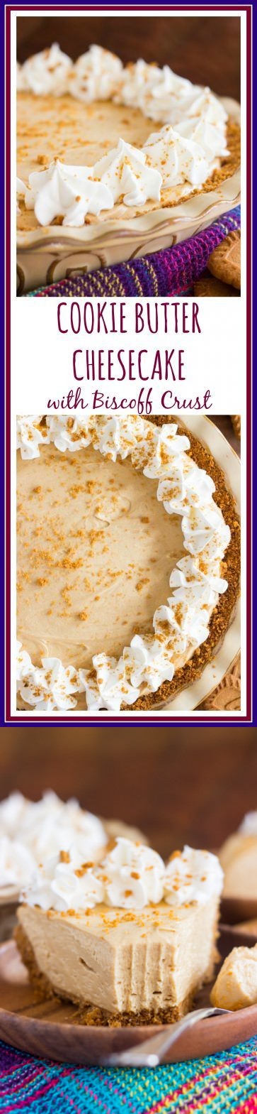 Cookie Butter Cheesecake with Biscoff Crust