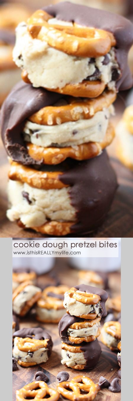 Cookie Dough Pretzel Bites