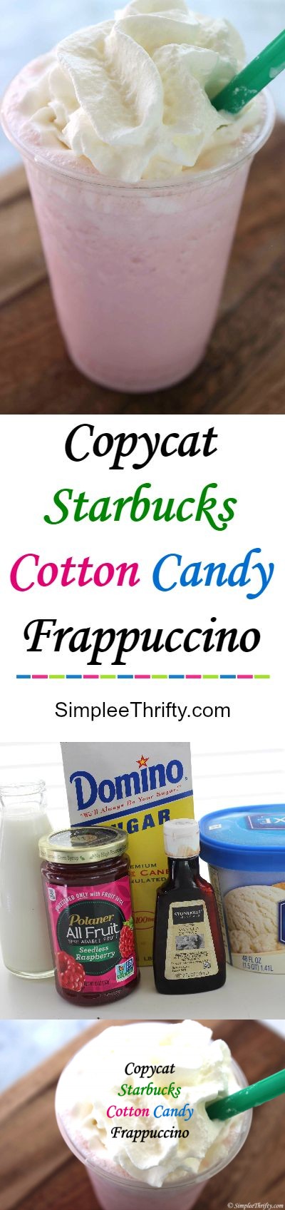 Copycat Starbucks Cotton Candy Frappuccino