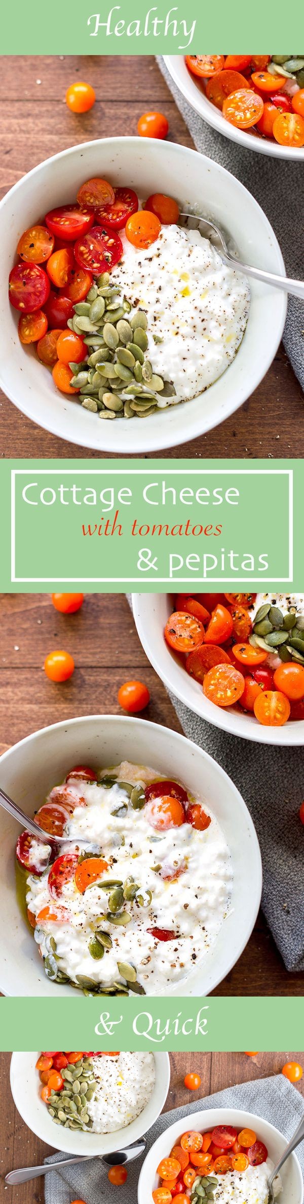 Cottage Cheese with Tomatoes, and Pepitas