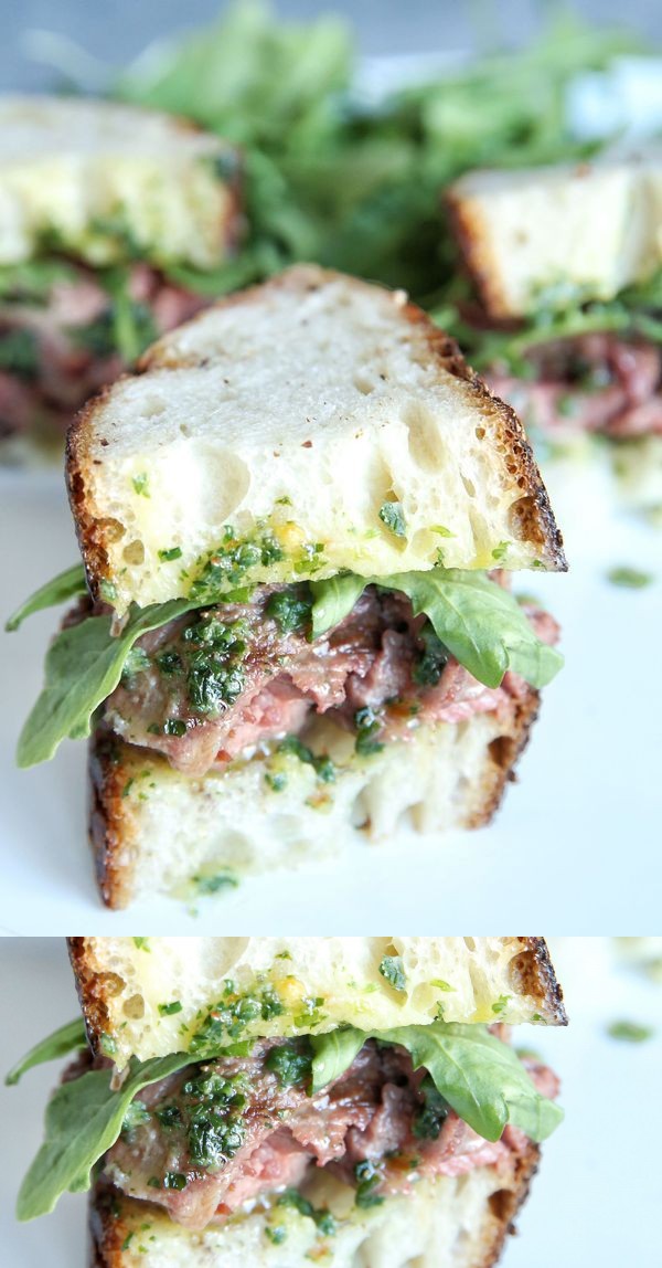 Cowboy Butter Skirt Steak Sandwiches