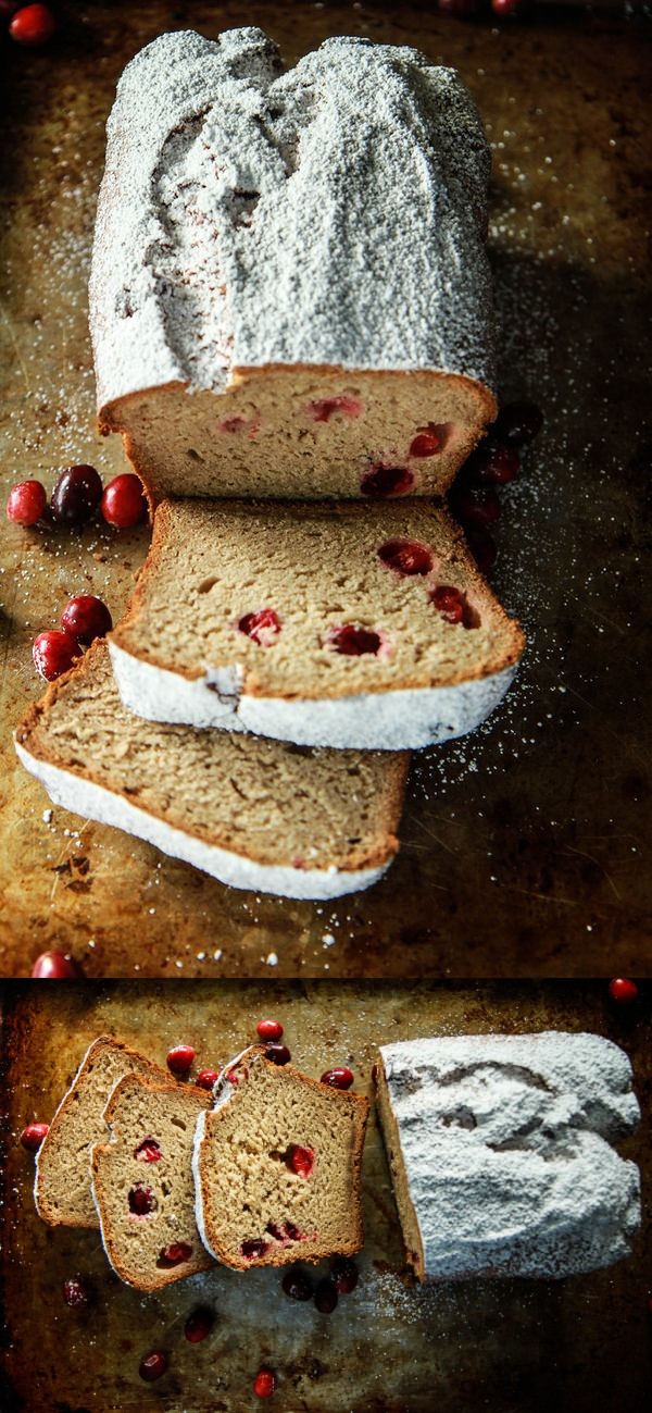 Cranberry Applesauce Bread- Vegan and Gluten Free