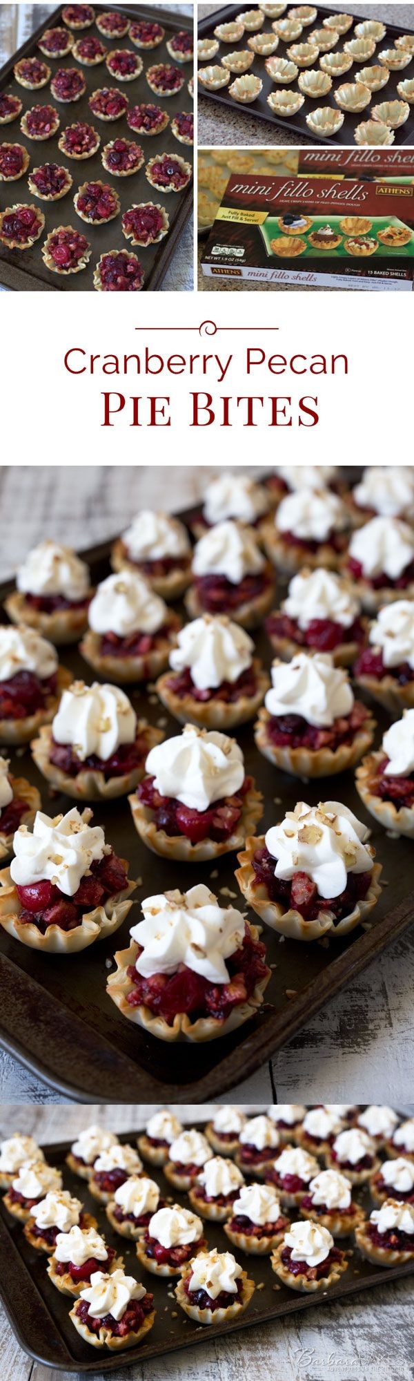 Cranberry Pecan Pie Bites