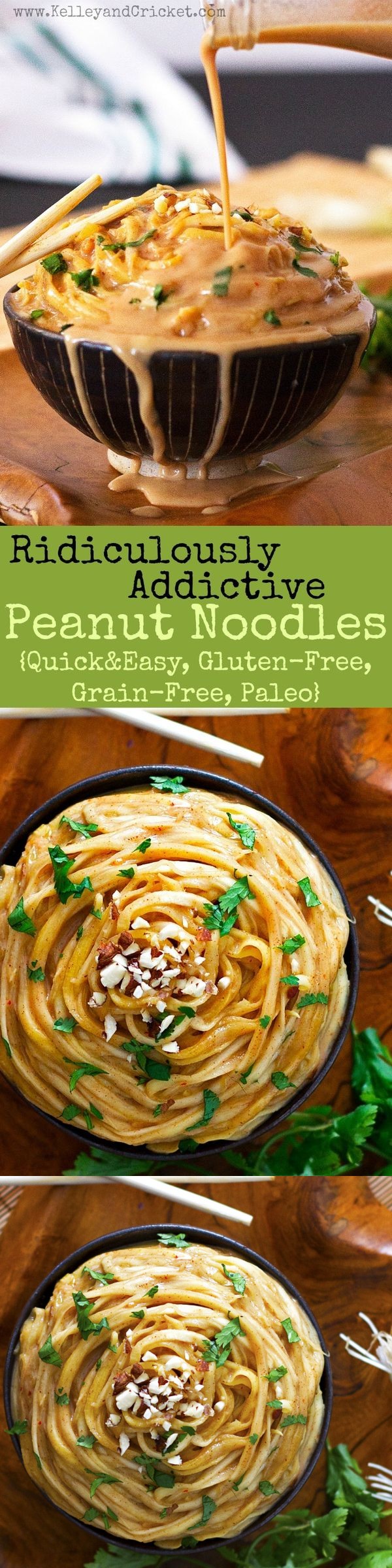 Crazy Good Peanut Noodles (Quick&Easy, Gluten-Free, Grain-Free, Paleo