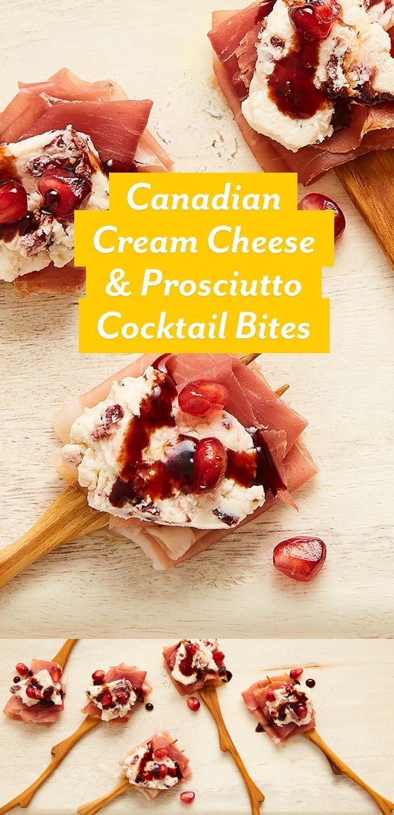 Cream cheese & prosciutto cocktail bites