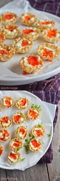 Cream Cheese and Pepper Jelly Phyllo Cups