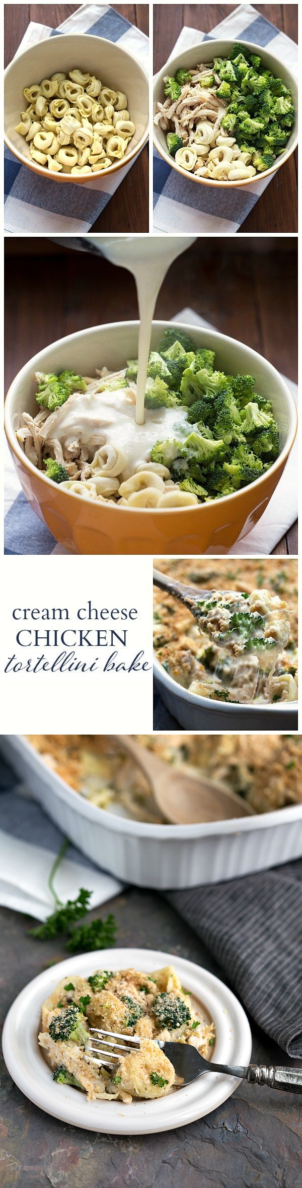 Cream Cheese Chicken Tortellini Bake