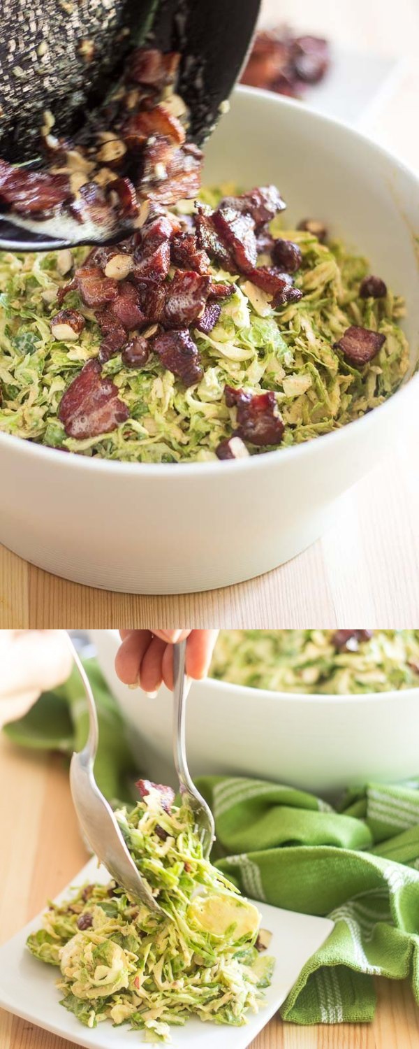 Creamy Brussels Sprouts and Smokey Bacon Salad