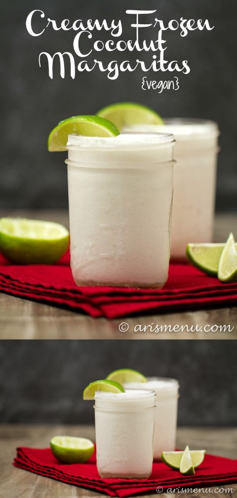 Creamy Frozen Coconut Margaritas