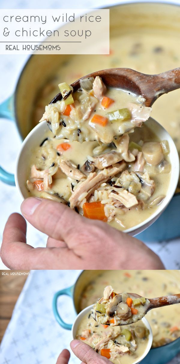 Creamy Wild Rice and Chicken Soup