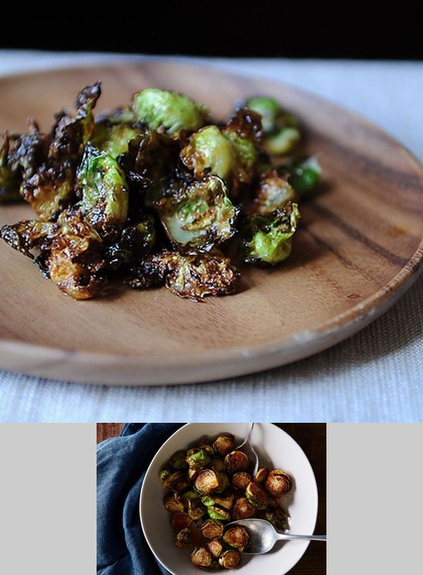 Crispy Fried Brussels Sprouts with Honey and Sriracha