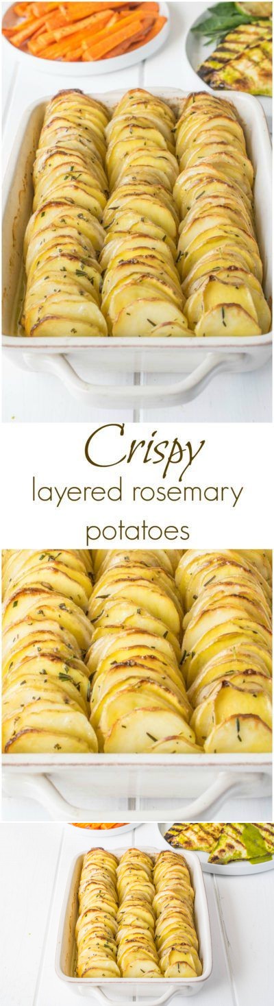 Crispy layered rosemary potatoes