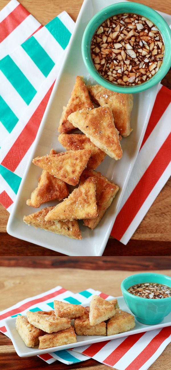 Crispy Quinoa-Crusted Tofu with Sweet Chili Dipping Sauce