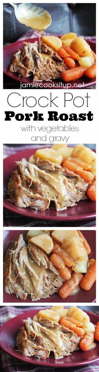 Crock Pot Pork Roast with Vegetables and Gravy (Renewed