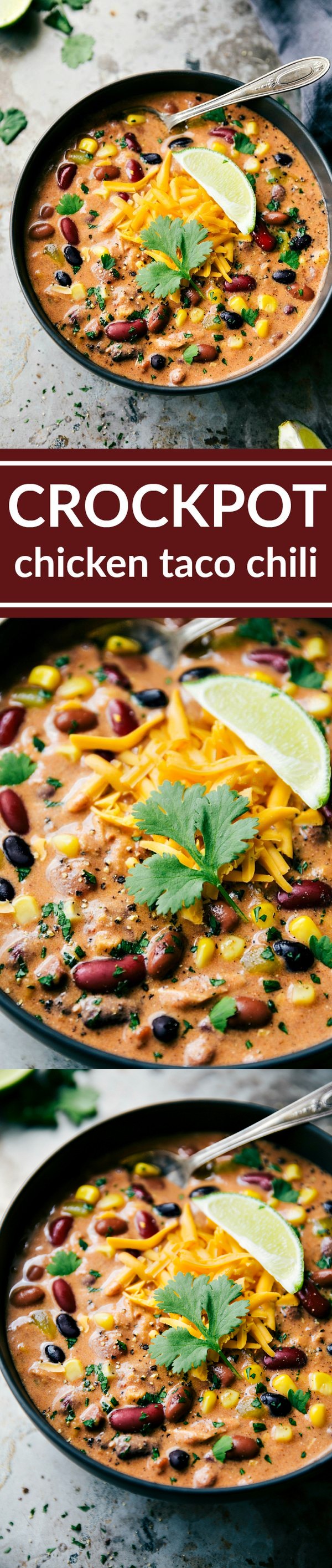 Crockpot Creamy Taco Chicken Chili