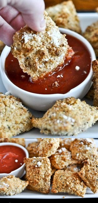 Crunchy Oven-Fried Cheese Ravioli