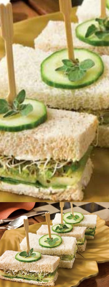 Cucumber-Avocado Tea Sandwiches