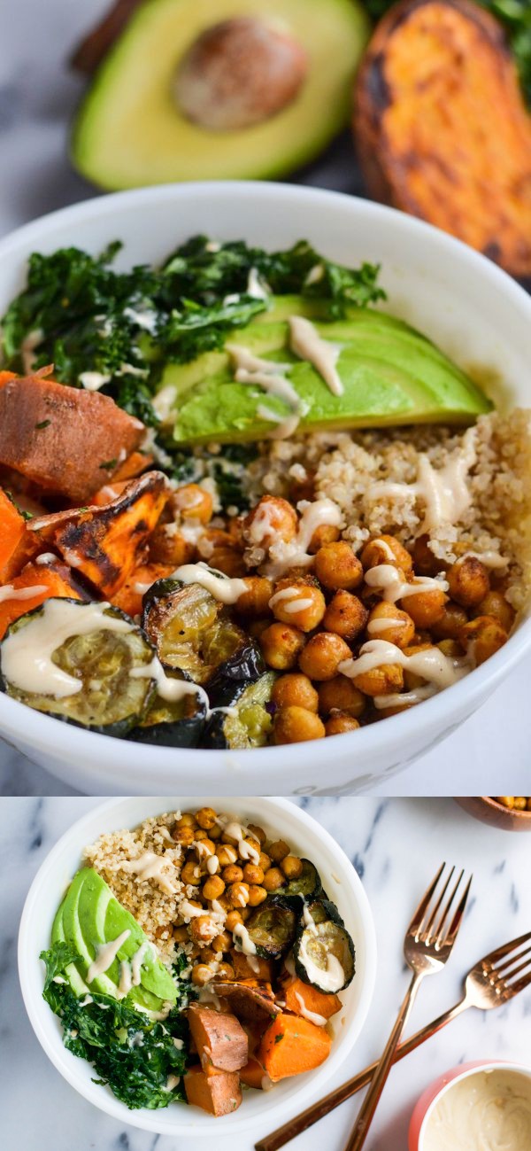 Curried Chickpea and Sweet Potato Quinoa Power Bowl