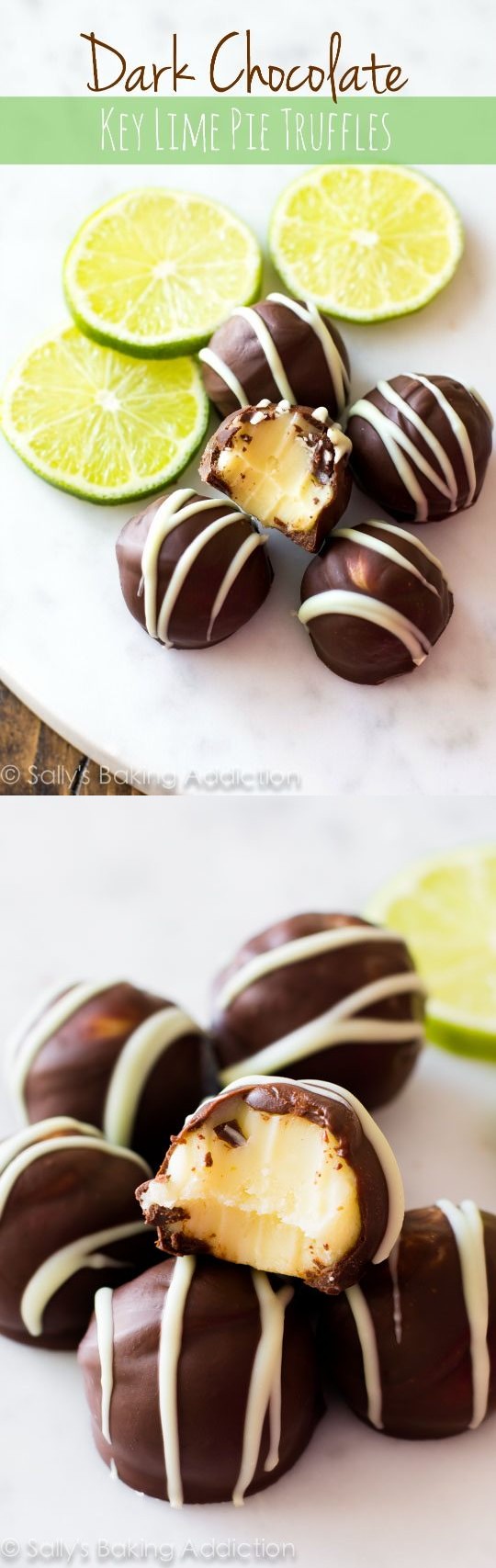 Dark Chocolate Key Lime Pie Truffles