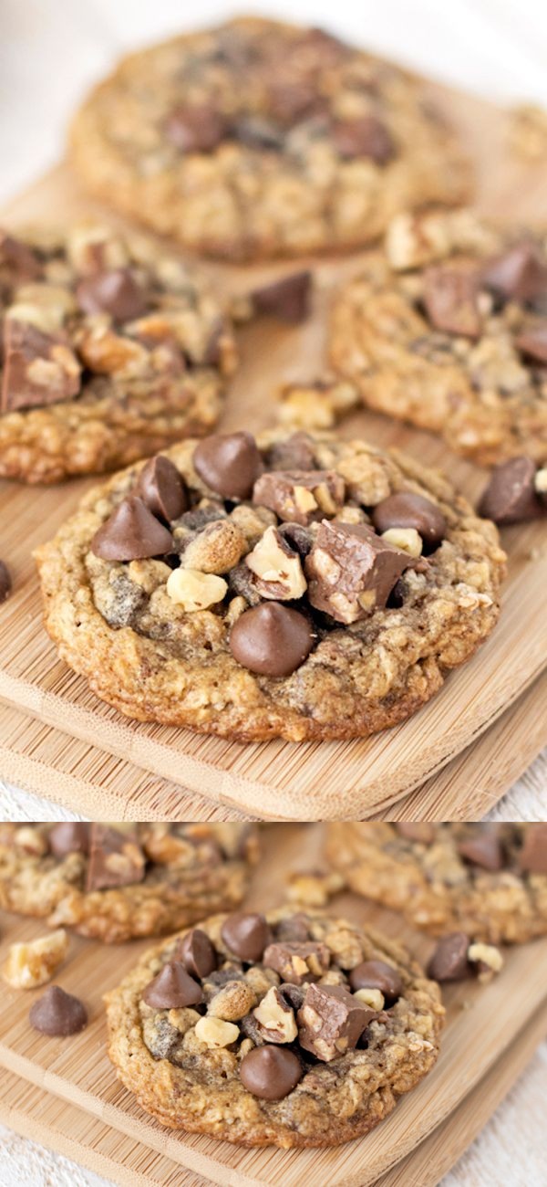 Double Chocolate Chunk Oatmeal Cookies