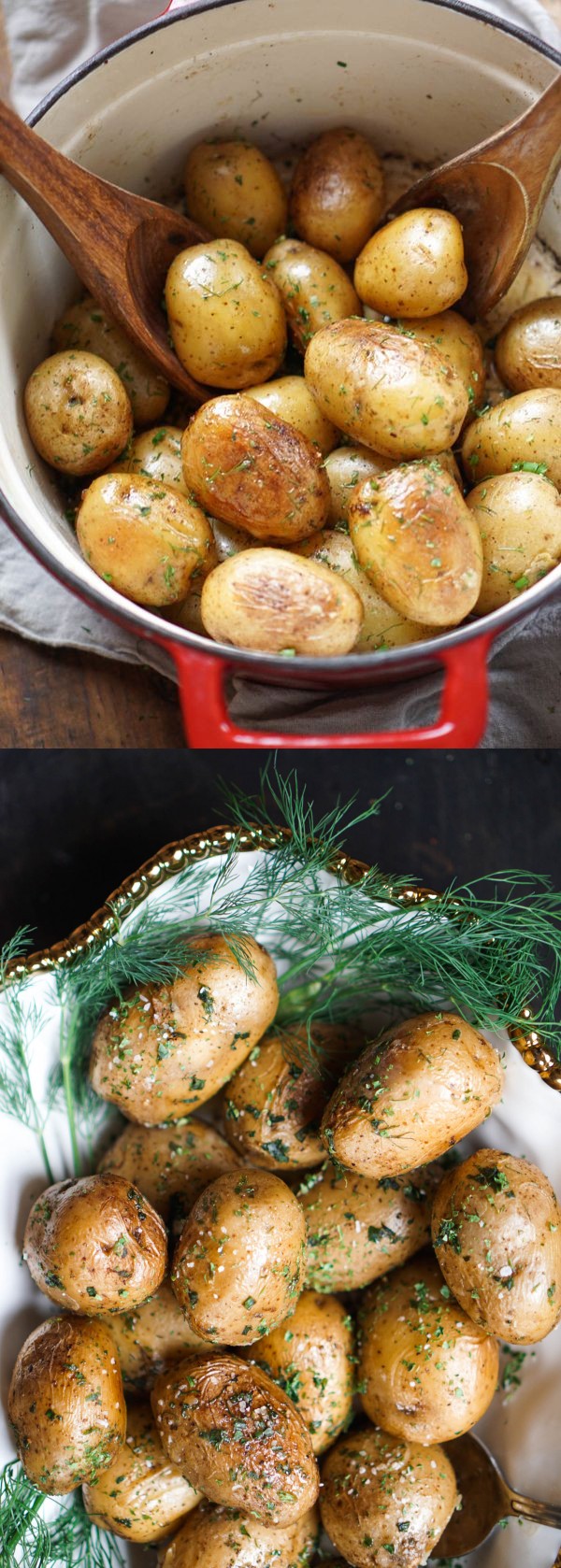 Dutch Oven Herbed Potatoes (No Peel, No Boil, No Bake!