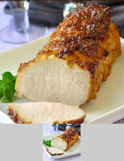 Easy Brown Sugar and Dijon Glazed Pork Loin