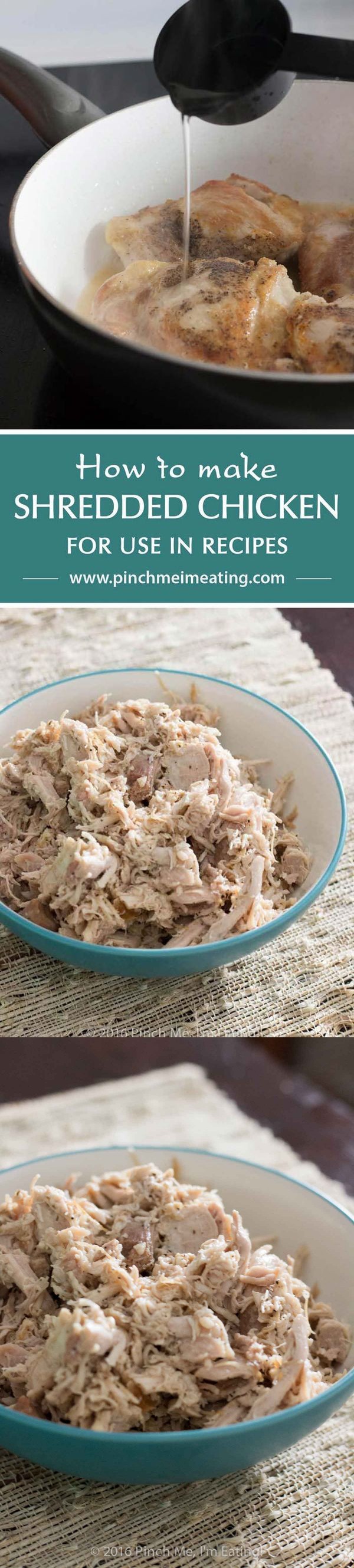 Easy Diced or Shredded Chicken for Recipes