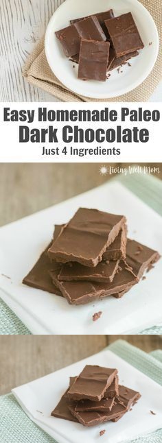 Easy Homemade Paleo Dark Chocolate