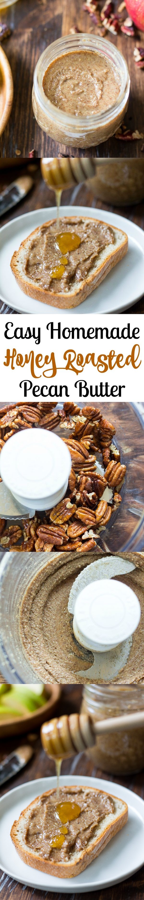 Easy Honey Roasted Pecan Butter (Paleo