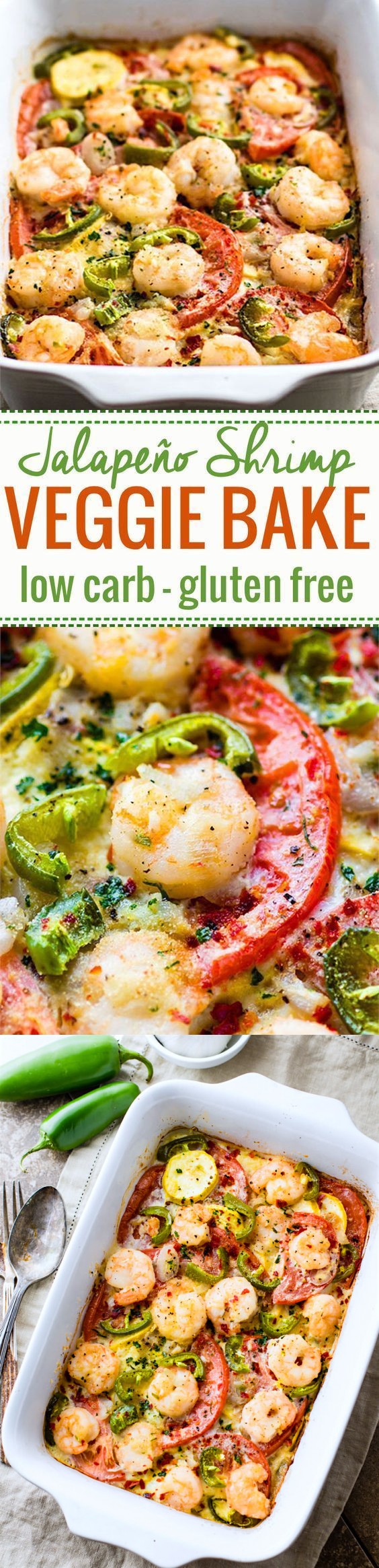 EASY Jalapeño Shrimp Veggie Bake (Low Carb, Grain Free