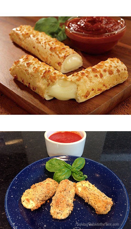 Easy Low Carb Baked Mozzarella Sticks