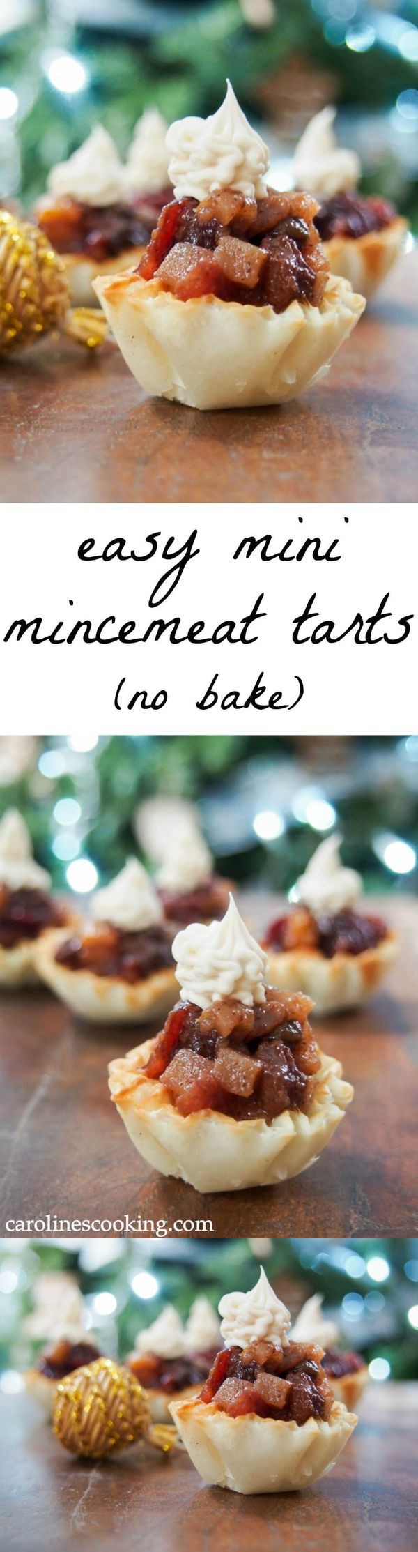 Easy mini mincemeat tarts (no bake