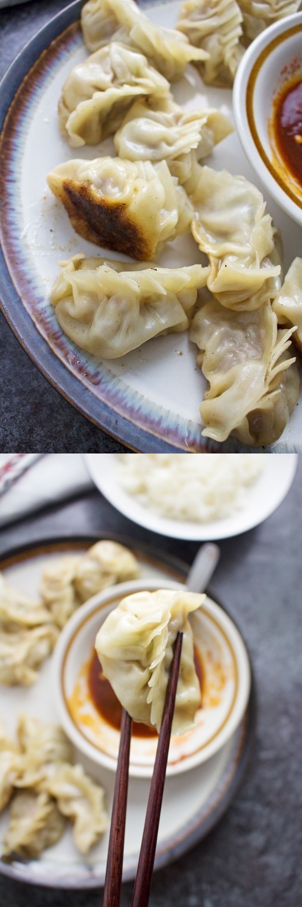 Easy Pork Potstickers with a Chilli Dipping Sauce