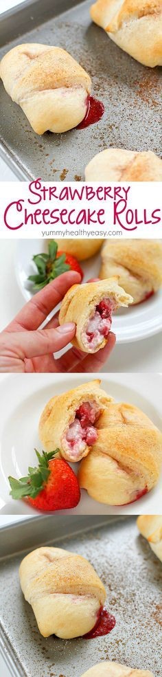 Easy Strawberry Cheesecake Rolls