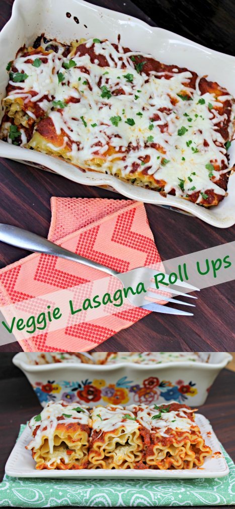 Easy To Make (and Clean Garden Veggie Lasagna Roll Ups