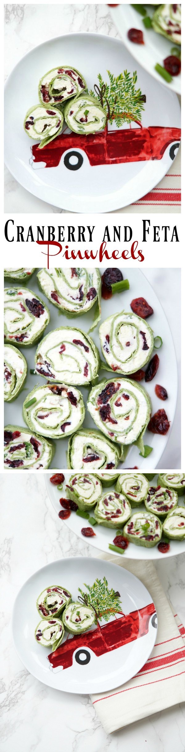 Feta and Cranberry Pinwheels