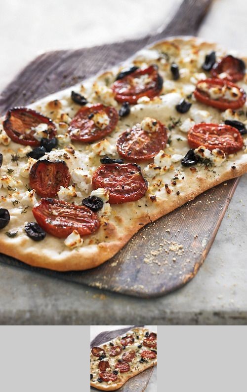 Flatbread with Feta, Thyme and Oven-Roasted Tomatoes