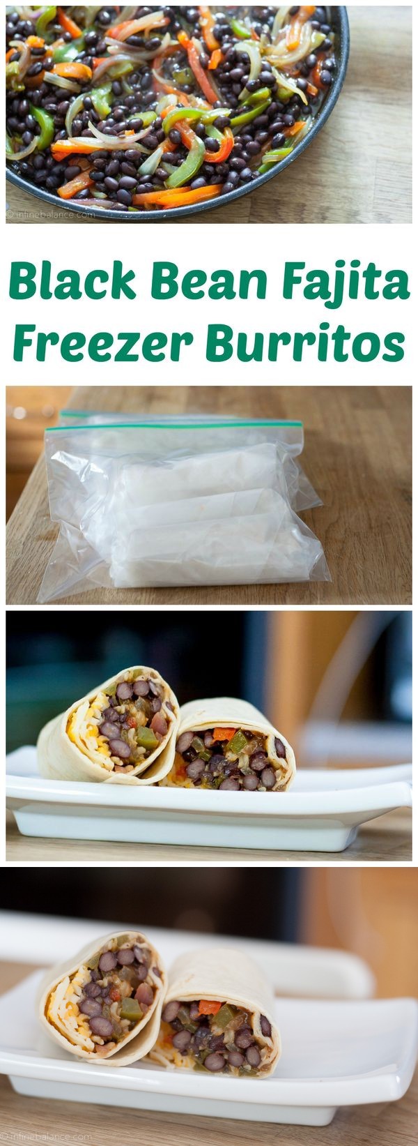 Freezer Black Bean Fajita Burritos