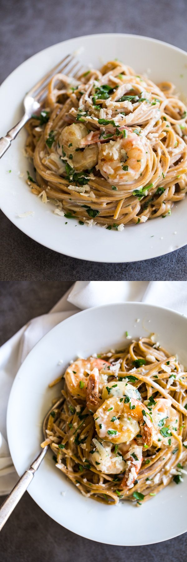 Garlic Butter White Wine Shrimp Linguine