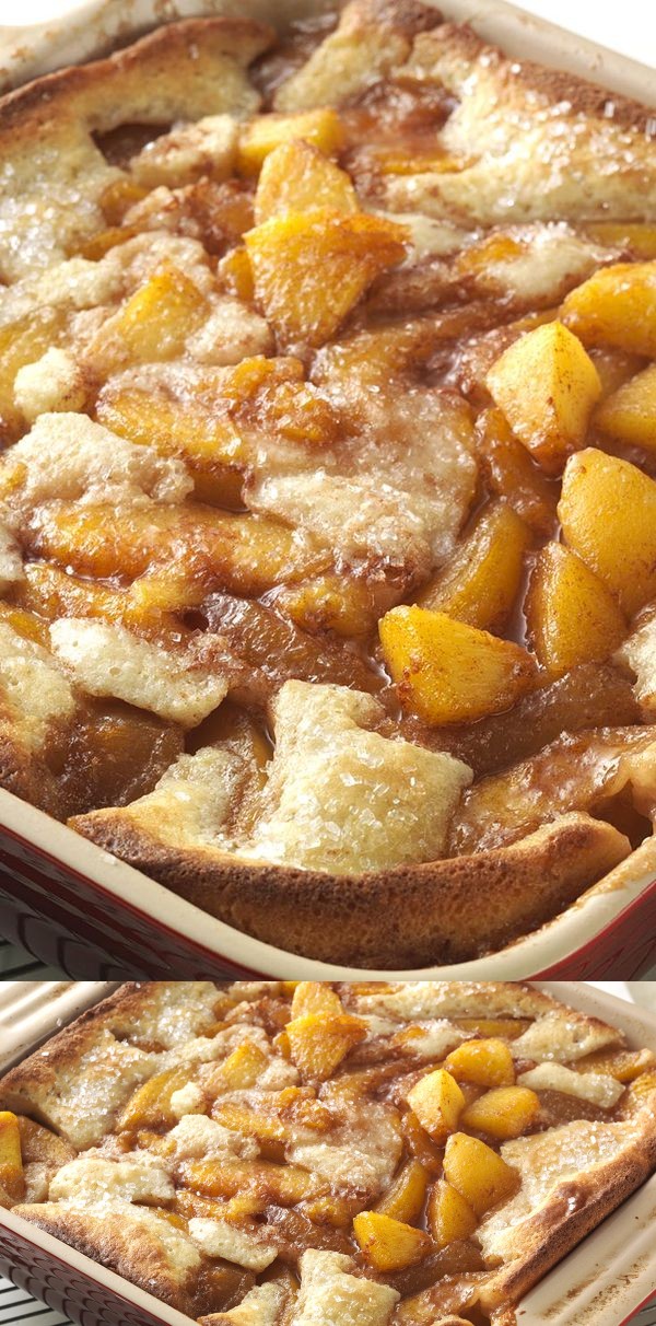 Gluten-Free Peach Cobbler made with baking mix