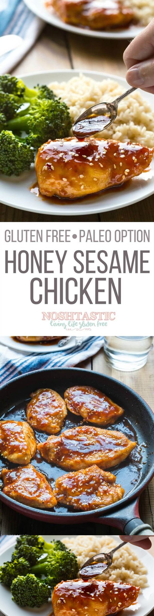 Gluten Free Sesame Chicken with Honey (paleo option