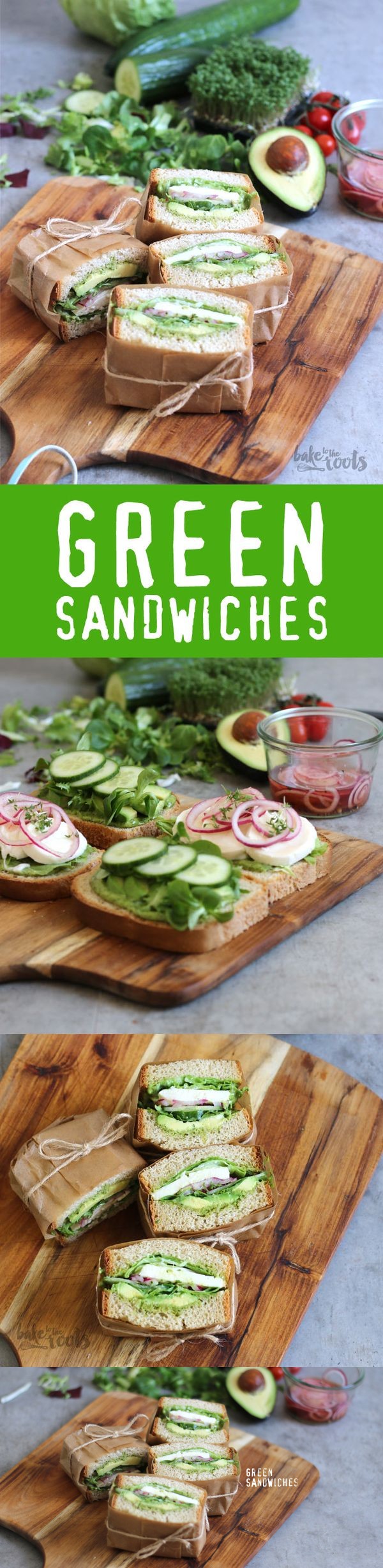 Grüne Sandwiches