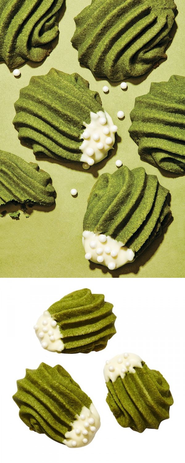 Green tea butter cookies